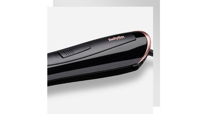 BaByliss Фен-щітка, 1000Вт, 2 режими, іоніз-я, хол. обдув, кераміка, чорний AS126E фото