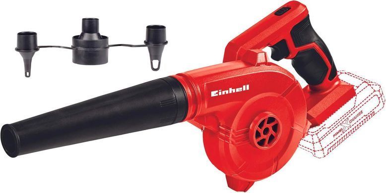Einhell Повітродув акумуляторний TE-CB 18/180 Li - Solo, 18В, 130/180 км/г, 3 насадки, 0.9кг, без АКБ і ЗП 3408001 фото