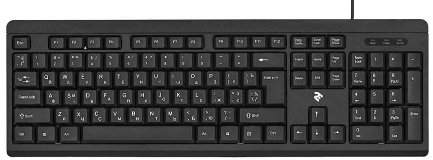 Клавіатура 2E KS108 USB Black 2E-KS108UB фото