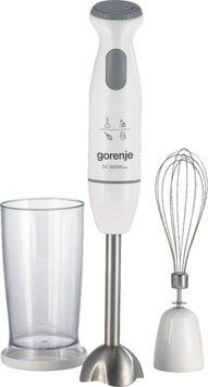 Gorenje Блендер заглибний 800Вт, 3в1, чаша-500мл, подрібнювач, білий HBC802QW фото