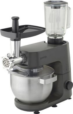 Gorenje kitchen machine 1000W, cup-iron, case-iron, nozzles-7, silver+black MMC1000CA фото