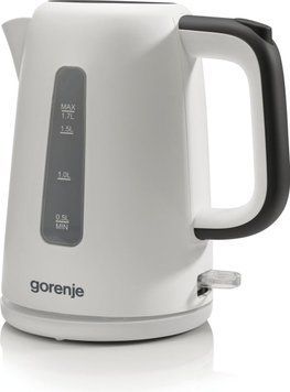 Gorenje Електрочайник 1.7л, Strix контроль, пластик, білий K17XG фото