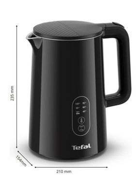 Tefal Электрочайник Thermo Protect Control 1,5 л, Strix, с двойными стенками, 6 температурных режимов, черный KO6518E0 фото