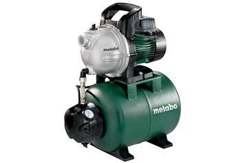 Metabo Насосная станция HWW 3300/25 G,, 900 Вт, 3.3 куба/час, высота подачи 45м, всасывание до 8 м, ресивер 24л, 16.2 кг 600968000 фото