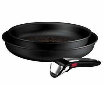 Tefal Cookware set Tefal Ingenio Excellence+, 3 pcs, aluminum, stainless steel, bakelite, black P0009553 фото