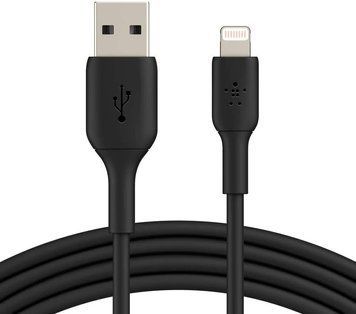 Belkin Кабель USB-A > Lightning заряджання/синхронізації 1м, 12Вт, PVC, чорний CAA001BT1MBK фото