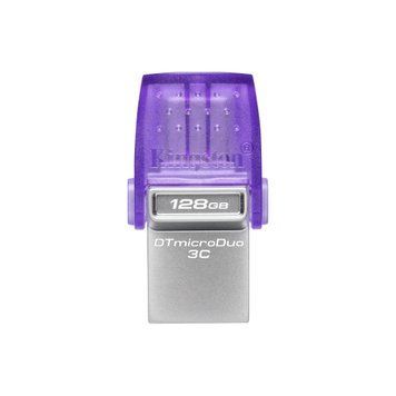 Kingston Накопичувач 128GB USB 3.2 Gen1 + Type-C DT microDuo 3C R200MB/s DTDUO3CG3/128GB фото