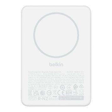 Акумулятор портативний літій-іонний Power Bank Belkin 10000мА&middot;год, 20Вт PD/Qi2 15Вт, Slim Magnetic, білий BPD015HQWH фото