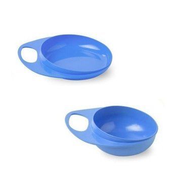 Тарілка Nuvita для годування Easy Eating 2шт. cиня, глибока і дрібна NV8461Blue фото