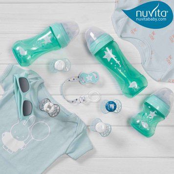 Nuvita Детская бутылочка 6032 Mimic Cool 250мл 3+ Антиколиковая зеленая NV6032GREEN фото
