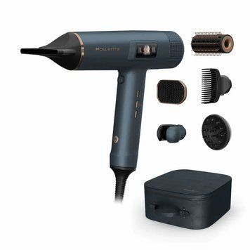 Rowenta Фен Rowenta Maestria For you, 1800Вт, 3 режими, дифузор, іоніз-я, хол. обдув, дисплей, синій HY9430E0 фото