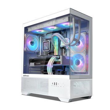 Zalman Корпус Chronix без БЖ, 1xUSB3.0, 1xUSB2.0, 1x Type C, 2x120мм ARGB Reverse, 1x120мм ARGB, VGA 410мм, LCS ready, TG Side/Front Panel, ATX, білий CHRONIXWHITE фото