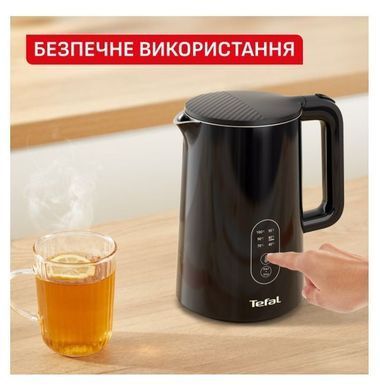 Tefal Электрочайник Thermo Protect Control 1,5 л, Strix, с двойными стенками, 6 температурных режимов, черный KO6518E0 фото