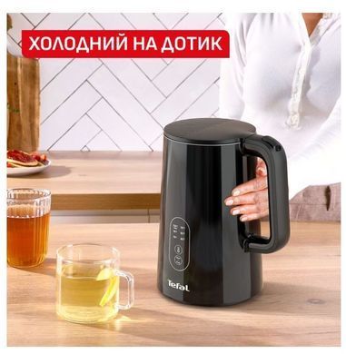 Tefal Электрочайник Thermo Protect Control 1,5 л, Strix, с двойными стенками, 6 температурных режимов, черный KO6518E0 фото