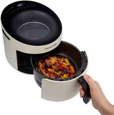 Russell Hobbs Мультипіч Satisfry Panoramic- 1500Вт, чаша-5л, сенсорне управл., 10 авто. програм, пластик/скло, білий 27421-56 фото