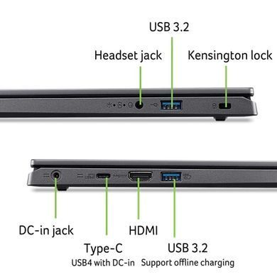 Acer Ноутбук Aspire 15 A15-41M 15.6" FHD IPS, AMD R7-8840HS, 16GB, F1TB, UMA, Lin, сірий NX.KXAEU.003 фото