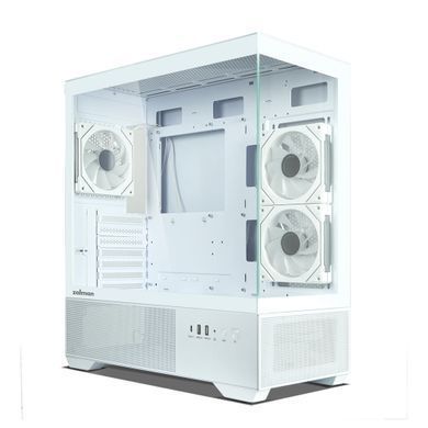 Zalman Корпус Chronix без БП, 1xUSB3.0, 1xUSB2.0, 1x Type C, 2x120мм ARGB Reverse, 1x120мм ARGB, VGA 410мм, LCS ready, TG Side/Front Panel, ATX, белый CHRONIXWHITE фото