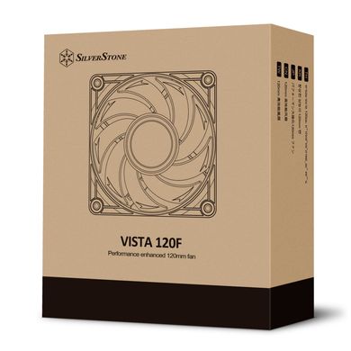 SilverStone Корпусний вентилятор Vista VS120B-F, 120mm, 1500rpm, 3pin, 23,1dBa SST-VS120B-F фото