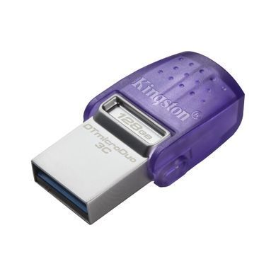 Kingston Накопитель 128GB USB 3.2 Gen1 + Type-C DT microDuo 3C R200MB/s DTDUO3CG3/128GB фото
