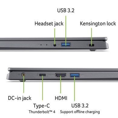 Acer Ноутбук Aspire 15 A15-51M 15.6" FHD IPS, Intel i5-13420H, 32GB, F1TB, UMA, Lin, сірий NX.JKVEU.003 фото