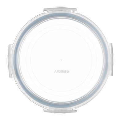ARDESTO Контейнер для зберігання харчових продуктів Ardesto Gemini 0.95л, боросилікатне скло, пластик, круглий, прозорий AR1295BRD фото