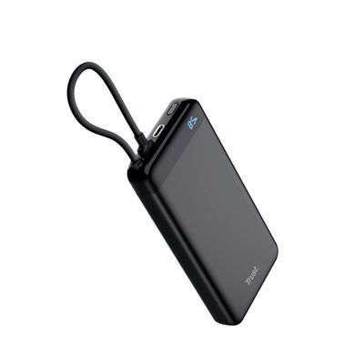 Trust Акумулятор портативний літій-іонний power bank Trust Fiera, 20000мА&middot;год, 2хUSB-C, 20W, PD/QC 3.0, чорний 25881_TRUST фото