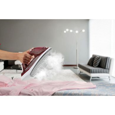 Gorenje Праска безпровідна , 2200Вт, 270мл, паровий удар -210гр, постійна пара - 25гр, база для заряджання, автовимкнення, керам. підошва, бордовий SICH2200RBC фото
