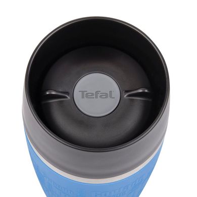 Термочашка Tefal Travel Mug, 360мл, діам60, t хол. 8г, гар.4г, нерж.сталь+пластик, блакитний K3086114 фото