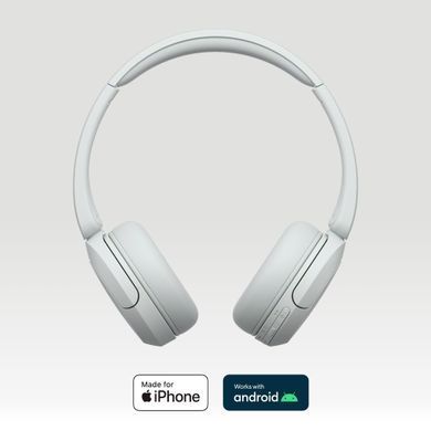 Sony Наушники On-ear WH-CH520 BT 5.2, SBC, AAC, Wireless, Mic, Белый WHCH520W.CE7 фото