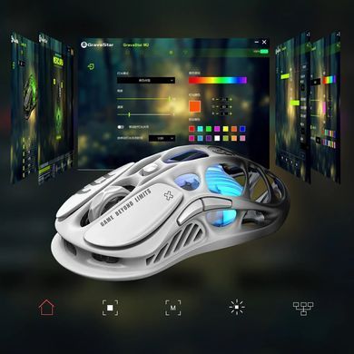 GravaStar Мышь Mercury M1 Pro, magnesium alloy body, BT/WL/USB-A, RGB, Gradient Black GRAVASTAR_M1_PRO_GBLK фото