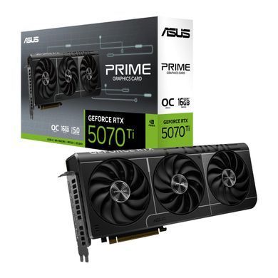 ASUS Видеокарта GeForce RTX 5070 TI 16GB GDDR7 OC PRIME-RTX5070TI-O16G 90YV0MF0-M0NA00 фото