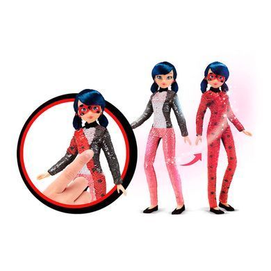 Лялька MIRACULOUS "Леді Баг і Супер-Кіт" у костюмі з паєтками - МОДНЕ ПЕРЕТВОРЕННЯ МАРІНЕТТ В ЛЕДІ БАГ 50375 фото