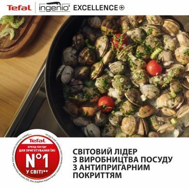 Tefal Набір посуду Tefal Ingenio Excellence+, 3 предмети, алюміній, нержавіюча сталь, бакеліт, чорний P0009553 фото