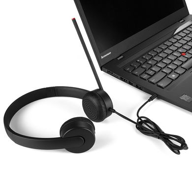 Lenovo Гарнитура ПК стерео Stereo Analog Headset, черный 4XD0K25030 фото