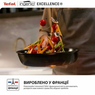Tefal Набір посуду Tefal Ingenio Excellence+, 3 предмети, алюміній, нержавіюча сталь, бакеліт, чорний P0009553 фото