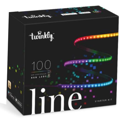 Smart LED Twinkly Line RGB 100, подсветка, Gen II, IP20, длина 1,5м, кабель черный TWL100STW-BEU фото