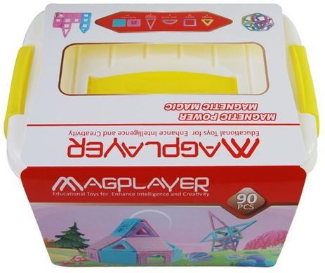 Конструктор Magplayer магнітний набір бокс 90 ел. MPT2-90 фото