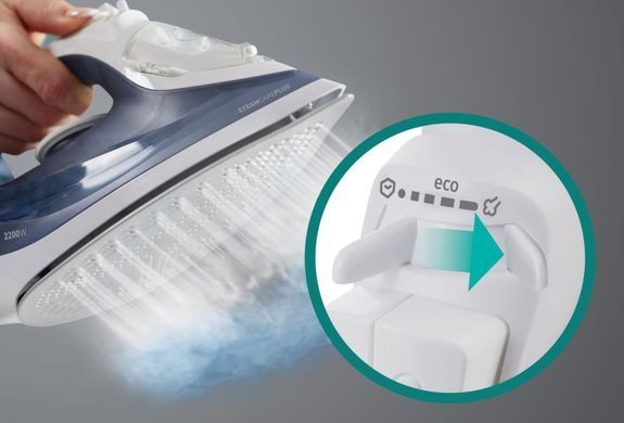 Gorenje Утюг, 2200Вт, 450мл, паровой удар -35гр, постоянный пар - 160гр, автовыключение, керам. подошва, голубой SIK2200WB фото