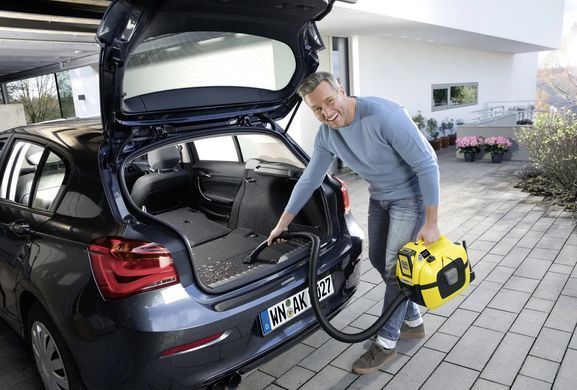 Karcher Пылесос хозяйственный WD 1 Compact Battery, 18В, 7л, 1.2м, 3.14 кг, SOLO 1.198-300.0 фото
