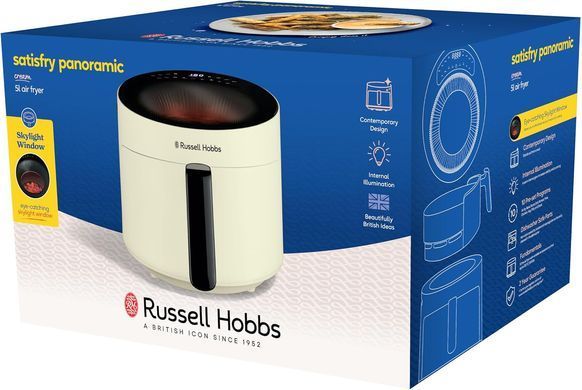 Russell Hobbs Мультипіч Satisfry Panoramic- 1500Вт, чаша-5л, сенсорне управл., 10 авто. програм, пластик/скло, білий 27421-56 фото