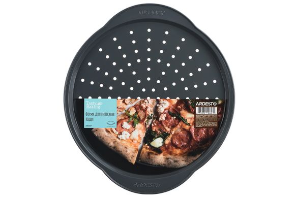 Форма для выпечки Ardesto Tasty baking пиццы 37*33*1,8 см, серый,голубой, углеродистая сталь AR2307T фото