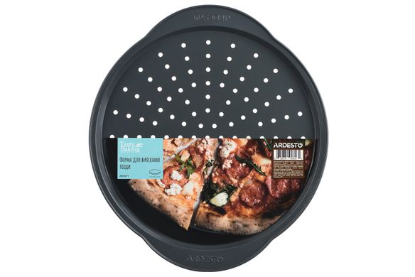 Форма для выпечки Ardesto Tasty baking пиццы 37*33*1,8 см, серый,голубой, углеродистая сталь AR2307T фото