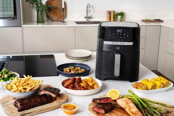 Tefal Мультипіч OBH Nordica EasyFry&Grill Precision, 1550Вт, чаша-4.2л, сенс. керув., від 40&deg;C до 200&deg;C, пластик, чорний AG5058S0 фото