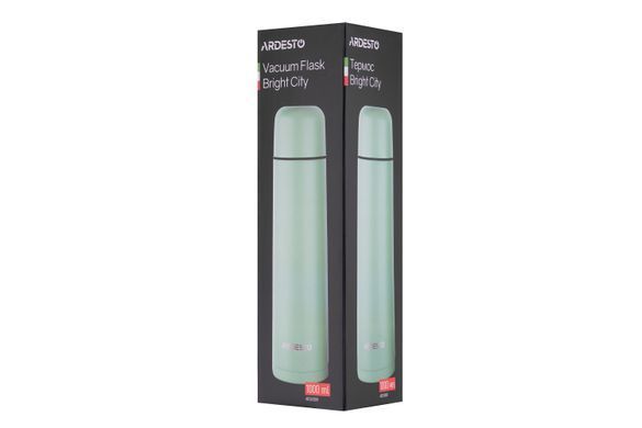 Термос Ardesto Bright City 1000 мл, нержавіюча сталь, зелений AR2610GR фото