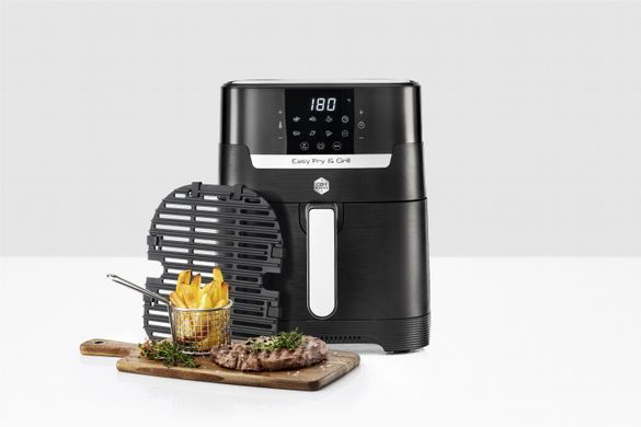 Tefal Мультипіч OBH Nordica EasyFry&Grill Precision, 1550Вт, чаша-4.2л, сенс. керув., від 40&deg;C до 200&deg;C, пластик, чорний AG5058S0 фото
