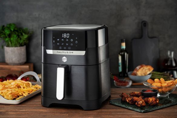 Tefal Мультипіч OBH Nordica EasyFry&Grill Precision, 1550Вт, чаша-4.2л, сенс. керув., від 40&deg;C до 200&deg;C, пластик, чорний AG5058S0 фото