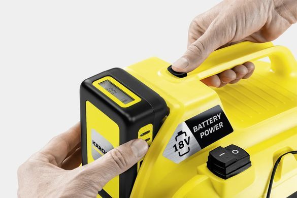 Karcher Пылесос хозяйственный WD 1 Compact Battery, 18В, 7л, 1.2м, 3.14 кг, SOLO 1.198-300.0 фото