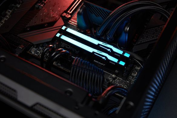 Пам'ять ПК Kingston DDR5 16GB 5600 Beast Black RGB KF556C40BBA-16 фото