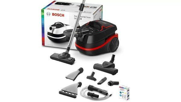 Bosch Пылесос моющий, 2100Вт, мешок-2.5л, вода -5л, НЕРА13, турбощётка, черный BWD421POW фото