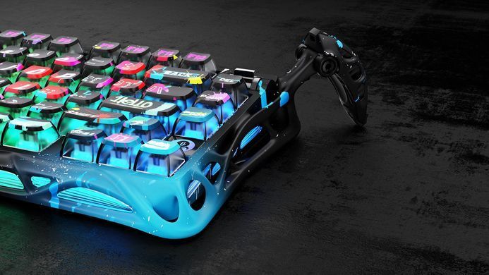 GravaStar Клавиатура механическая Mercury V75 Pro 80keys, Magnetic Jade Gaming, 8K, USB-A, RGB, Neon Graffiti GSV75PRO_U_CG_BLK фото